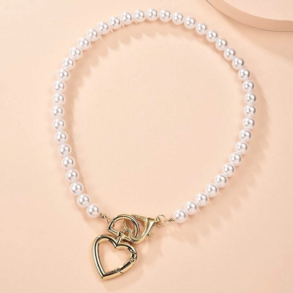 Pearl Chain Choker Necklace - Picture 3 of 4